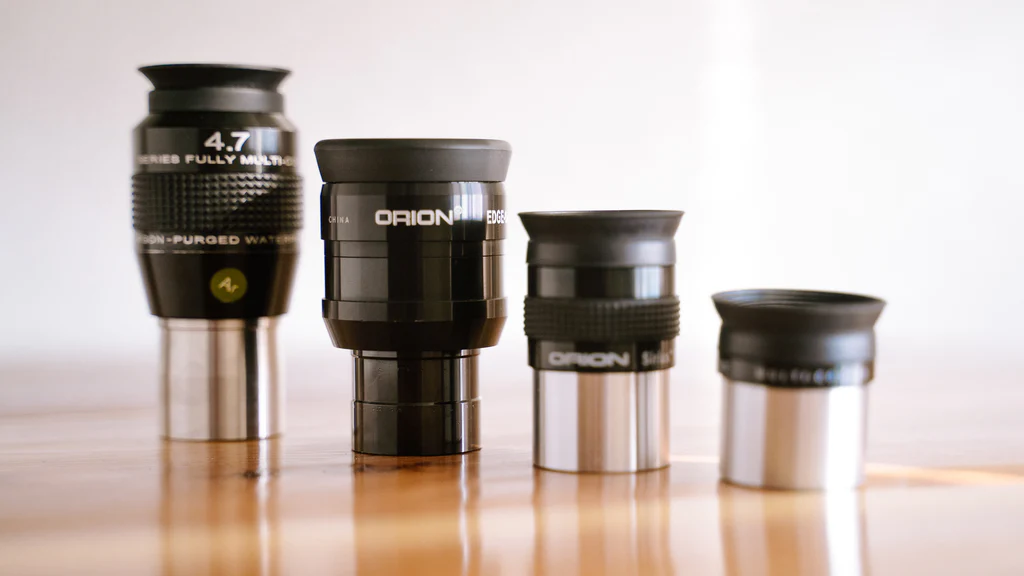 Different types of telescope lenses 